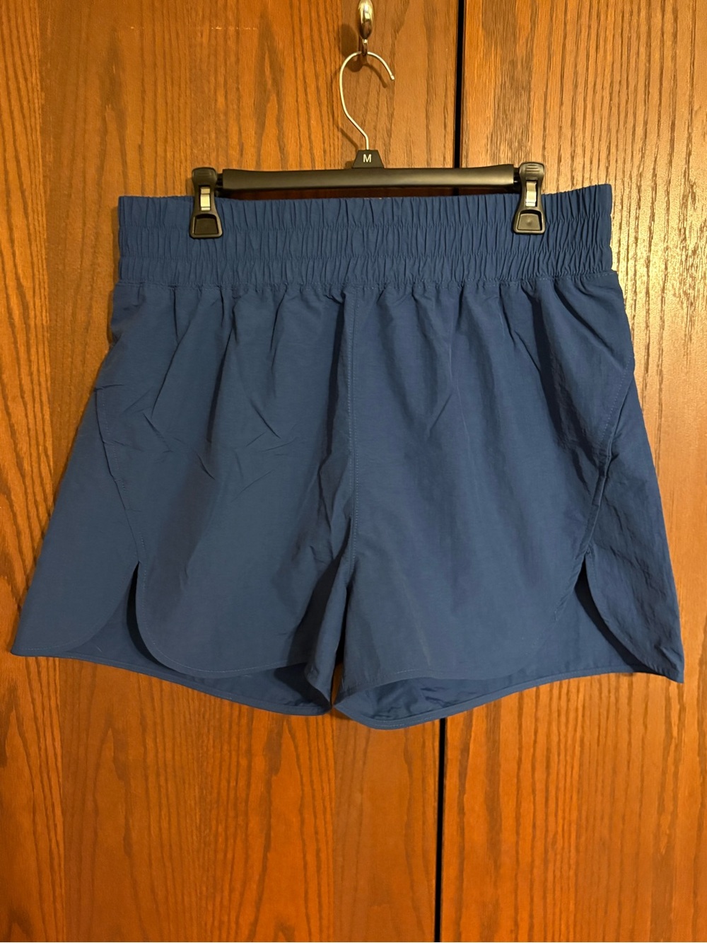 Zenana Women’s Blue Elastic Waist Performance Shorts